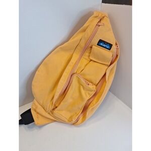 Kavu Bright Peach Rope Bag Crossbody Messenger Hiking Backpack Purse Sling Bag